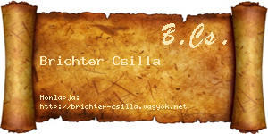 Brichter Csilla névjegykártya